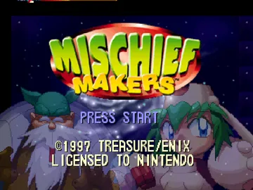 Mischief Makers (Europe) screen shot title